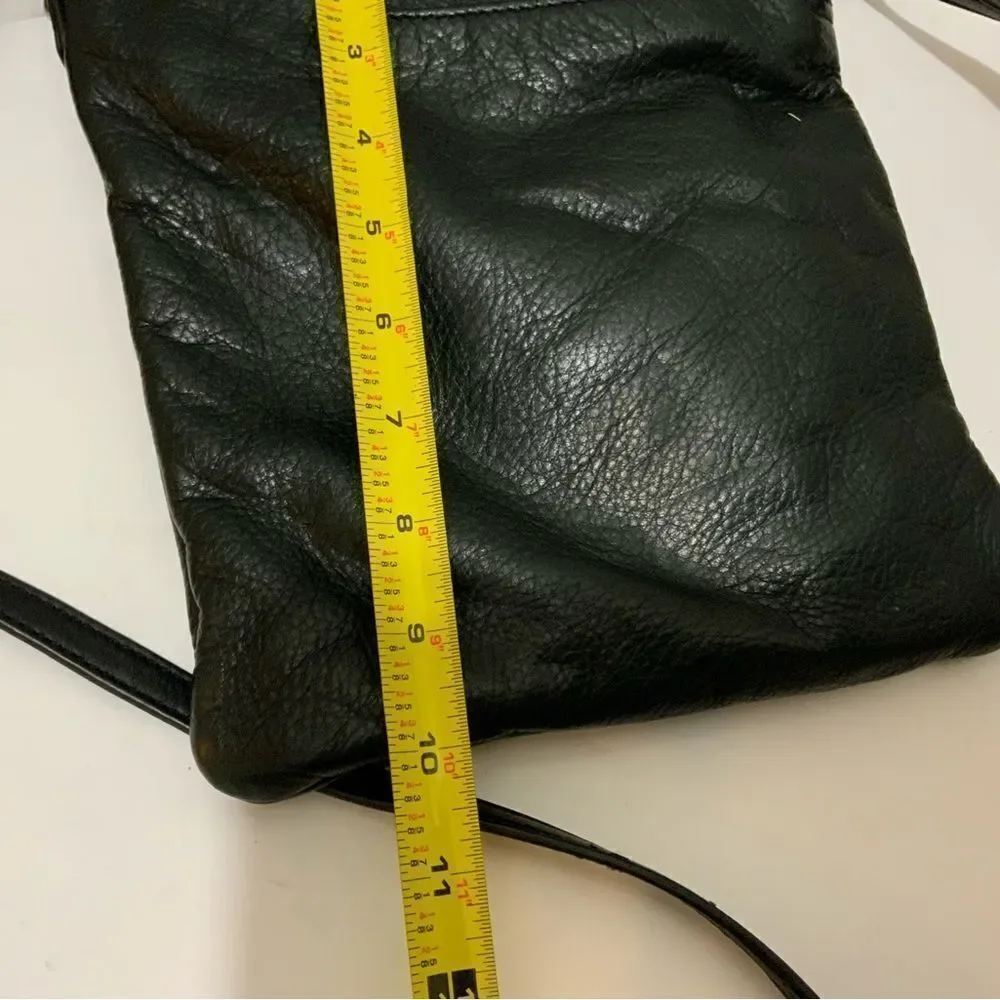 Margot Crossbody Bag Black Genuine Leather Handbag Purse Small